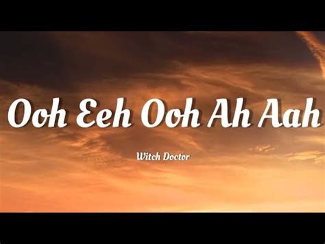 Witch Doctor Ooh Eeh: The Role of Music in Traditional Healing Practices